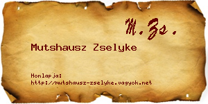 Mutshausz Zselyke névjegykártya
